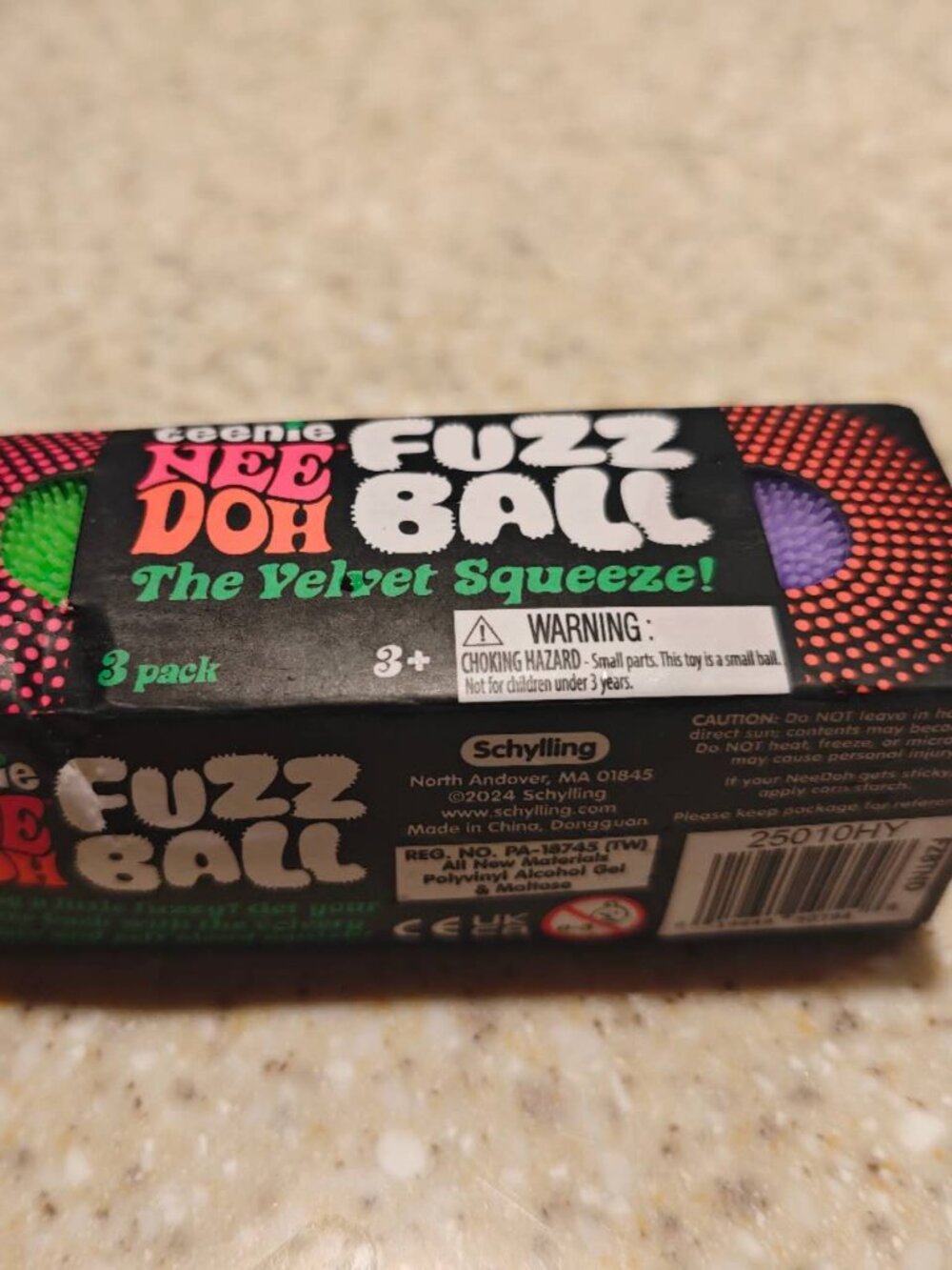 NeeDoh Teenie Fuzz Ball - Include 3 Fuzz Balls